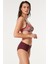 Yüksek Bel Kaplı Bikini Takım 3144 Bordo 2