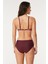 Yüksek Bel Kaplı Bikini Takım 3144 Bordo 3