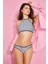 Kadın Varsiti Boyundan Bağlı Halter Bikini Takım 00252 Lacivert 1