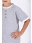 Patlı Dugmelı Basıc Ekru Gri Renk Erkek Cocuk Tshırt 3