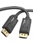 - 8k Displayport 2.0 Kablosu - 3m - Dizüstü/oyun Bilgisayarı, Gr. Kartı, Ekran/proj. Dp Mon. Kablosu - Dp'den Dp'ye - 144Hz'de 4K/60Hz'de 8k, 240Hz'e Kadar, Freesync/g-Sync, Siyah 1