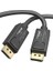 - 8k Displayport 2.0 Kablosu - 3m - Dizüstü/oyun Bilgisayarı, Gr. Kartı, Ekran/proj. Dp Mon. Kablosu - Dp'den Dp'ye - 144Hz'de 4K/60Hz'de 8k, 240Hz'e Kadar, Freesync/g-Sync, Siyah 2