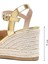 Kadın Altın Bilekten Tokalı Örgülü Dolgu Topuklu Espadril Sandalet 25sfe482614 2