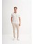 Polo Yaka Ekru Erkek T-Shirt 4079 4