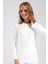 Kadın Uzun Kol Bisiklet Yaka Termal T-Shirt 409008 Ekru 1