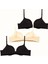 3'lü Paket Double Push Up Yumuşak Kaplı Örme Sütyen C37030 Siyah/ten 2