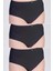 3'lü Paket Yüksek Bel Bikini Külot 5002 Siyah 1