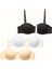 3'lü Paket Push Up Straplez Yumuşak Kaplı Örme Sütyen C37055 Siyah/beyaz/ten 1