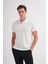 Polo Yaka Ekru Erkek T-Shirt 4122 2