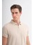 Polo Yaka Bej Erkek T-Shirt 4122 4