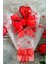 Sevgiliye Özel Kırmızı Konsept Balonlu Romantik Peluş Ayıcık Buketi 3