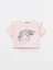 Kız Çocuk Baskılı Kolu Fırfırlı Aksesuarlı Girl T-Shirt 1