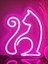 Neon LED Işıklı Kedi 1