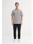 Bisiklet Yaka Gri Erkek T-Shirt 4125 3