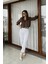 Fit Kalıp Yüksek Bel Mom Jean Beyaz 2