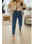 Ful Taşlı Mom Jean Mavi 2