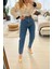Ful Taşlı Mom Jean Mavi 5