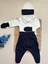 Lacivert Hastane Çıkışı Set (Body, Pantolon, Bere, Eldiven) 5