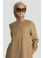 Fermuar Detaylı Tunik 25YT433 Koyu Bej 4