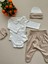 Sütlü Kahve Hastane Çıkışı Set (Body, Pantolon, Bere, Eldiven) 3