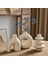 Idl - Mini 3'lü Bohem Set-Beyaz Beton Vazo Set 3