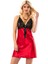Kırmızı Dantelli Saten Gecelik - M-383 - Beden L/xl Ferrg 1