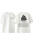 Valknut Viking Tasarım Sırt Baskılı Pamuk Beyaz Oversize T-Shirt 1