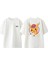 Pikacu Pika Pika Tasarım Sırt Baskılı Pamuk Beyaz Oversize T-Shirt 1