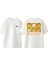 Garfield Faces Tasarım Sırt Baskılı Pamuk Beyaz Oversize T-Shirt 1
