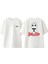 Dandadan Kedi Tasarım Sırt Baskılı Pamuk Beyaz Oversize T-Shirt 1