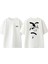 Yamaç Paraşütçüler Çizim Tasarım Sırt Baskılı Pamuk Beyaz Oversize T-Shirt 1