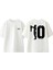Lionel Messi 10 Tasarım Sırt Baskılı Pamuk Beyaz Oversize T-Shirt 1