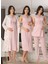 Dvina Effortt Lohusa 4'lü Set - Sabahlık/pijama Takımı/gecelik Pudra - 8036 1
