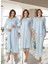 Dvina Effortt Lohusa 4'lü Set - Sabahlık/pijama Takımı/gecelik Mavi - 7046 1