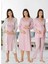 Dvina Effortt Lohusa 4'lü Set - Sabahlık/pijama Takımı/gecelik Pudra - 8096 1