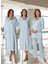 Dvina Effortt Lohusa 4'lü Set - Sabahlık/pijama Takımı/gecelik Mavi - 7016 1