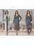 Dvina Effortt Lohusa 4'lü Set - Sabahlık/pijama Takımı/gecelik Füme - 8096 1