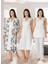 Dvina Effortt Lohusa 4'lü Set - Sabahlık/pijama Takımı/gecelik Ekru - 8036 1