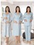 Dvina Effortt Lohusa 4'lü Set - Sabahlık/pijama Takımı/gecelik Mavi - 8096 1