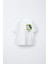 Kız Çocuk Pamuklu Beyaz Yeşil Karakter Baskılı T-Shirt ve Şort Takım - Eğlenceli Stil 2