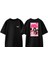 Pink Floyd Pink Men Tasarım Sırt Baskılı Pamuk Siyah Oversize T-Shirt 1