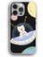 Apple iPhone 11 Pro Max Uyumlu Şeffaf Kılıf Tatlı Uzay Köpek Ufo 1