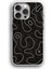 Apple iPhone 11 Pro Max Uyumlu Şeffaf Kılıf Tatlı Siyah Beyaz Abstract Soyut 1