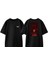 Death Note Kira Ha Ha Tasarım Sırt Baskılı Pamuk Siyah Oversize T-Shirt 1