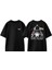 Pınk Freud Tasarım Sırt Baskılı Pamuk Siyah Oversize T-Shirt 1