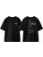 Life Is Short Live It Tasarım Sırt Baskılı Pamuk Siyah Oversize T-Shirt 1
