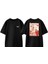 Billie Eilish Red Tasarım Sırt Baskılı Pamuk Siyah Oversize T-Shirt 1