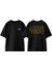 Stop Wars Tasarım Sırt Baskılı Pamuk Siyah Oversize T-Shirt 1