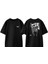 Deftones 2 At Tasarım Sırt Baskılı Pamuk Siyah Oversize T-Shirt 1
