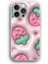 Apple iPhone 11 Pro Uyumlu Şeffaf Kılıf Pembe Çilek Şişme Görünümlü Meyveler 1